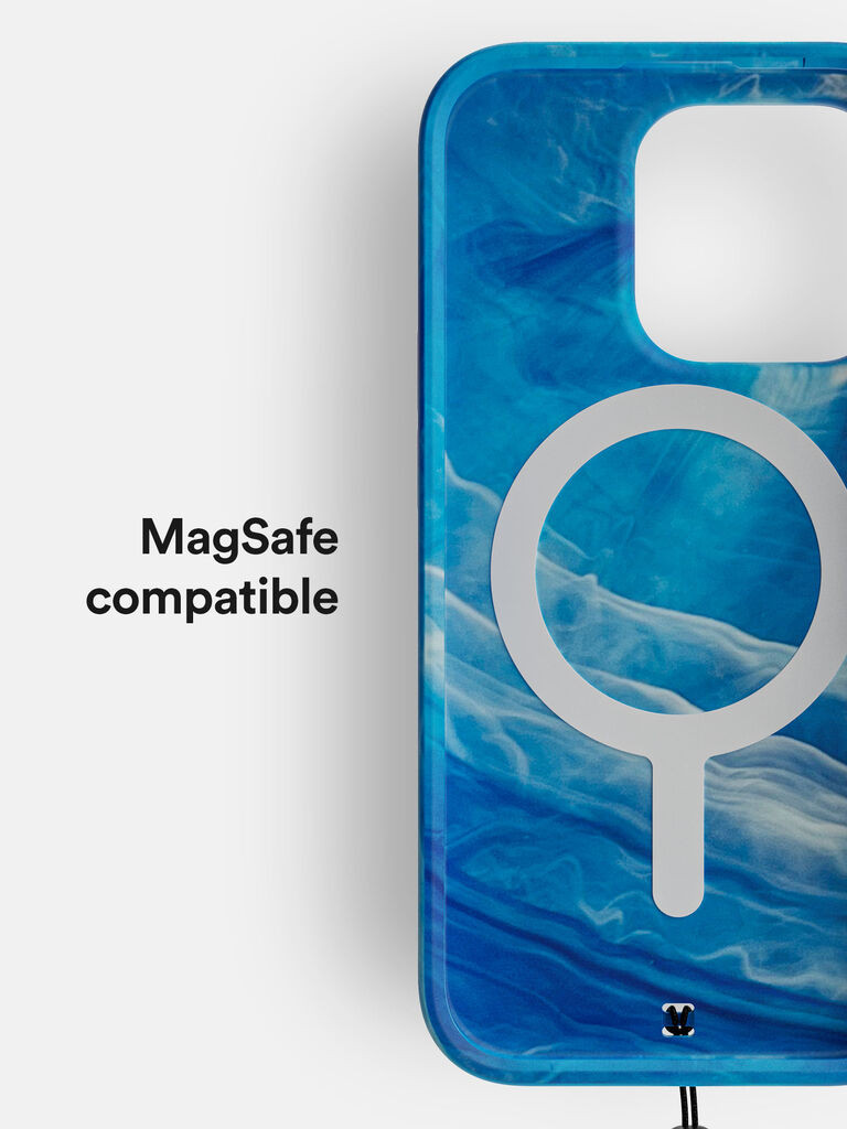 Carve Marble (Blue/White) Case with MagSafe for iPhone 15 Pro, , large